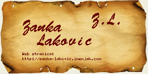 Žanka Laković vizit kartica